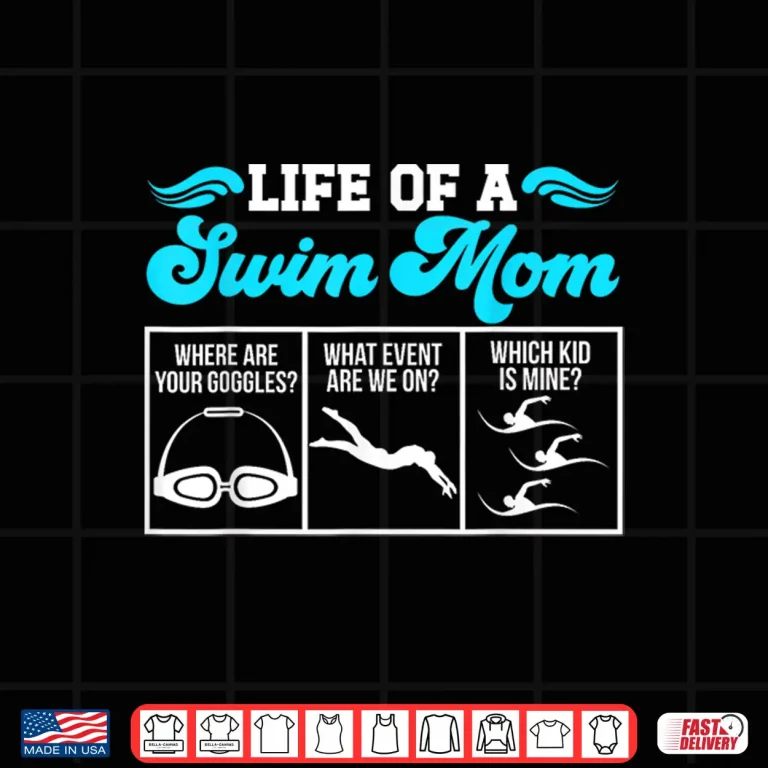 Design Parent Identity Swim Mom Swimmer Mother Swimming Mama Shirt