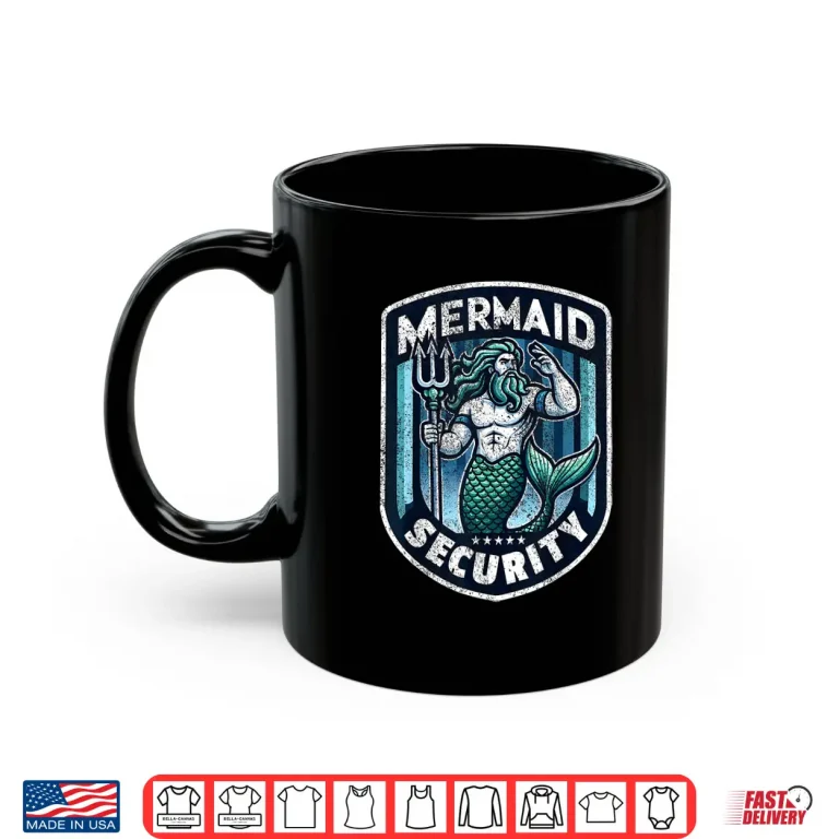 Mug Parent Security Mermaid Father Swimming Swimmer Dad Shirt