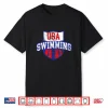 Professional Minimalist Usa Swimming Modern Graphic Apparel Shirt