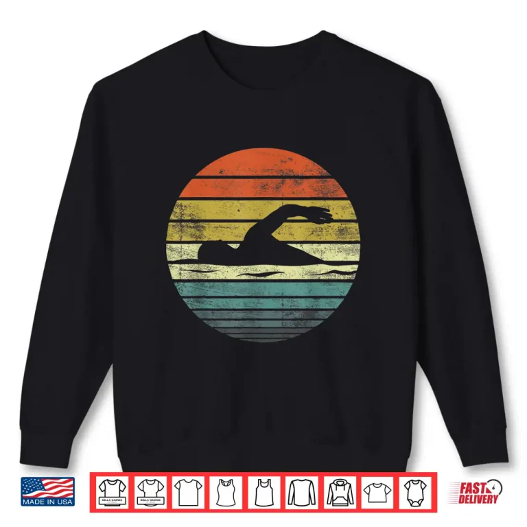 Sweatshirt Professional Retro Sunset Swimmer Swim Coach Swimming Vintage Shirt