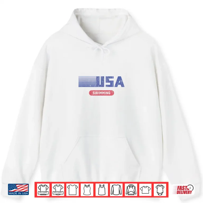 Hoodie Retro USA Twenty Twenty Team American Swimming Vintage Shirt