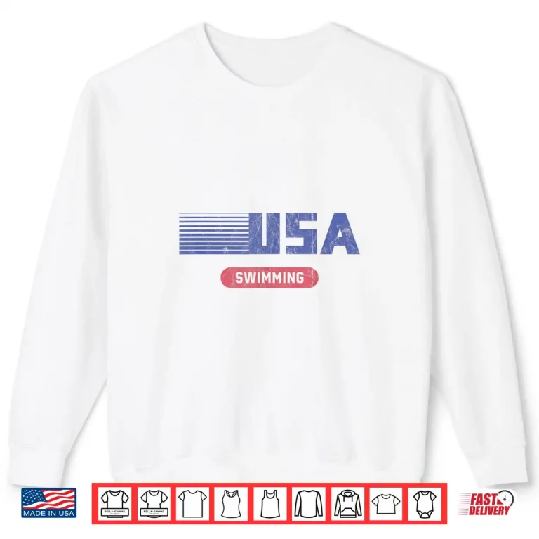 Sweatshirt Retro USA Twenty Twenty Team American Swimming Vintage Shirt