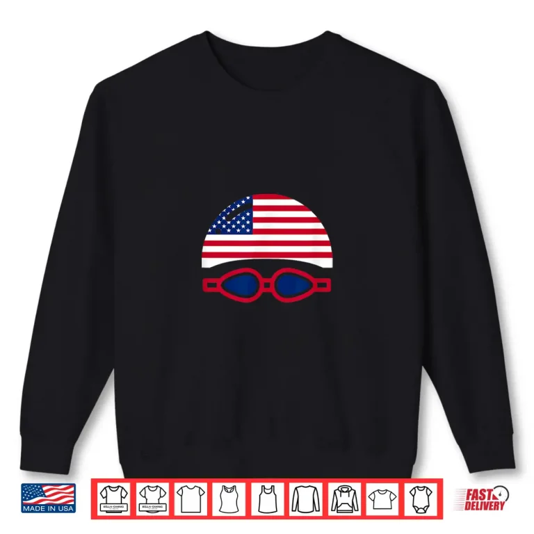 Sweatshirt USA Summer Twenty Twenty Four Games Swimming Team Athletic Shirt