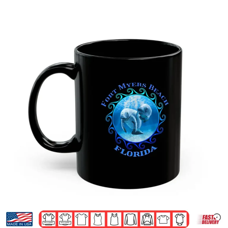 Mug Vacation Swimming Manatees Fort Myers Beach Florida Travel Shirt