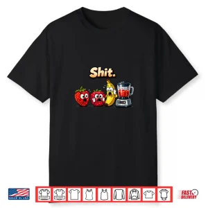 Funny Fruit Panic Blender Humor Smoothie Lover Design Shirt