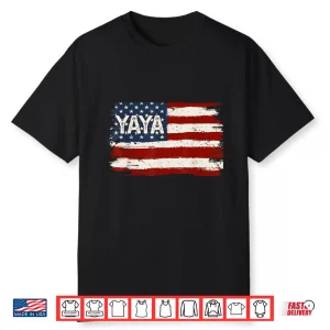 Yaya American Flag Patriotic Mother’S Day Women Shirt