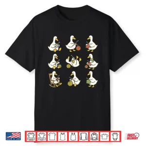 Cute Goose Design Crocheter Knitter Crochet Lover Yarn Shirt