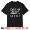 Nine Millimeter Hook Crochet Yarn Crocheter Professional Humor Shirt