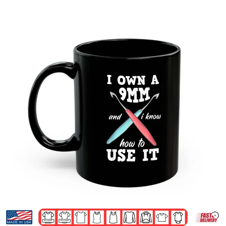 Mug Professional Athletic Crocheting Crochet Modern Graphic Apparel Shirt