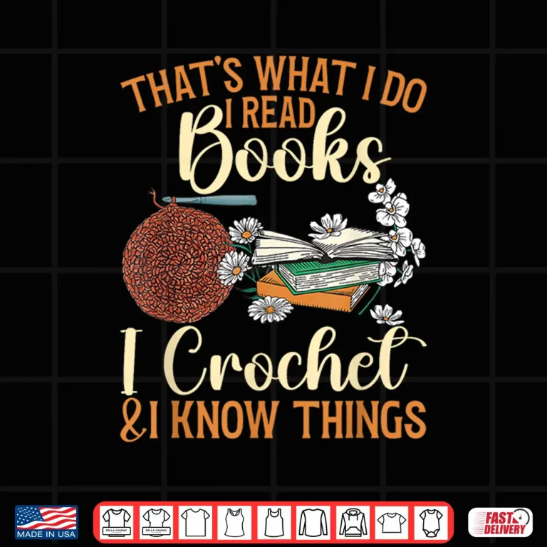 Design Reading Books Professional Crocheter Crochet Graphic Apparel Shirt