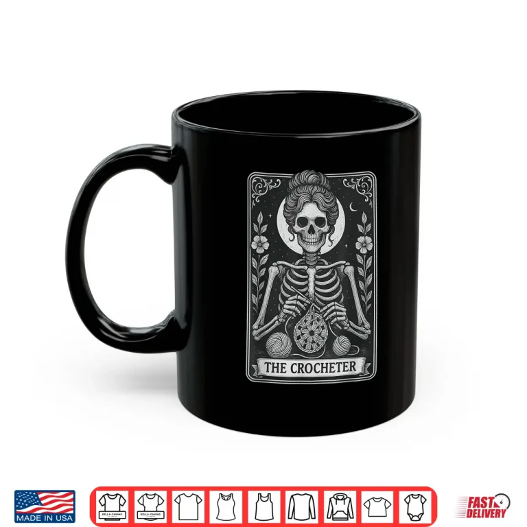 Mug The Crocheter Tarot Card Crochet Professional Aesthetic Graphic Shirt