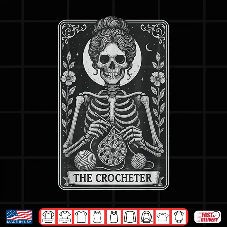 Design The Crocheter Tarot Card Crochet Professional Aesthetic Graphic Shirt