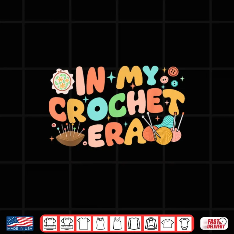 Design In My Era Professional Crocheting Yarn Crochet Lovers Humor Shirt