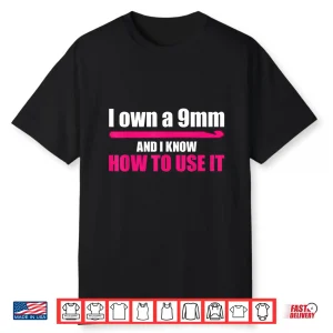 Nine Millimeter Hook Designs Crochet Professional Quilter Humor Shirt