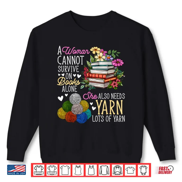 Sweatshirt Reading Books Professional Crocheter Crocheting Modern Graphic Apparel Shirt