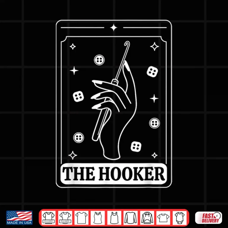 Design The Hooker Tarot Card Wicca Crochet Professional Humor Shirt
