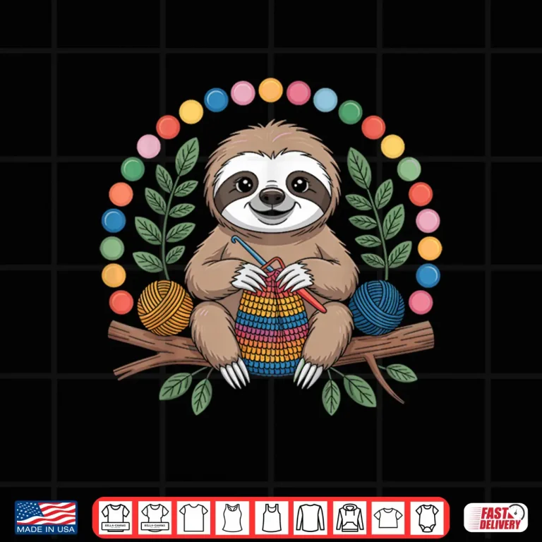 Design Funny Sloth Design Crocheting Crochet Professional Crocheter Shirt