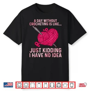 Professional Art Crocheter Crochet Lovers Modern Graphic Apparel Shirt