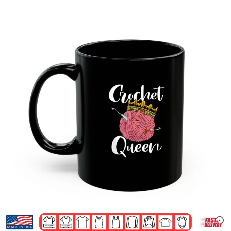 Mug Professional Queen Design Crocheting Lover Modern Graphic Apparel Shirt