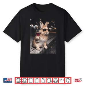 Funny Wine Glasses Bunny Eggs Happy Easter Day Drink Team Shirt