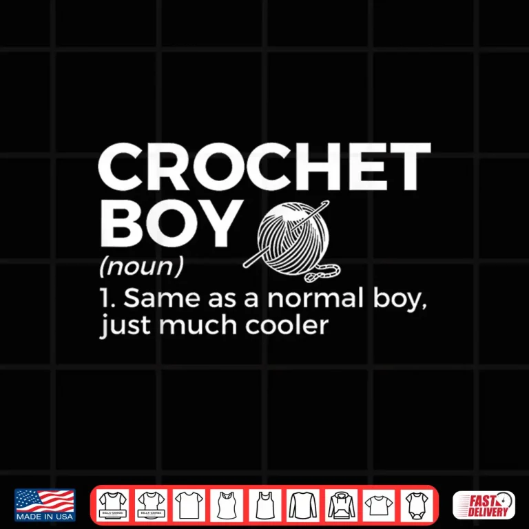 Design Boy Definition Professional Crochet Crocheting Modern Graphic Apparel Shirt