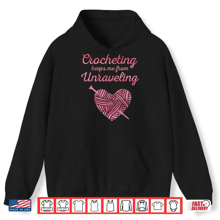 Hoodie Professional Design Crocheting Crocheter Modern Graphic Apparel Shirt