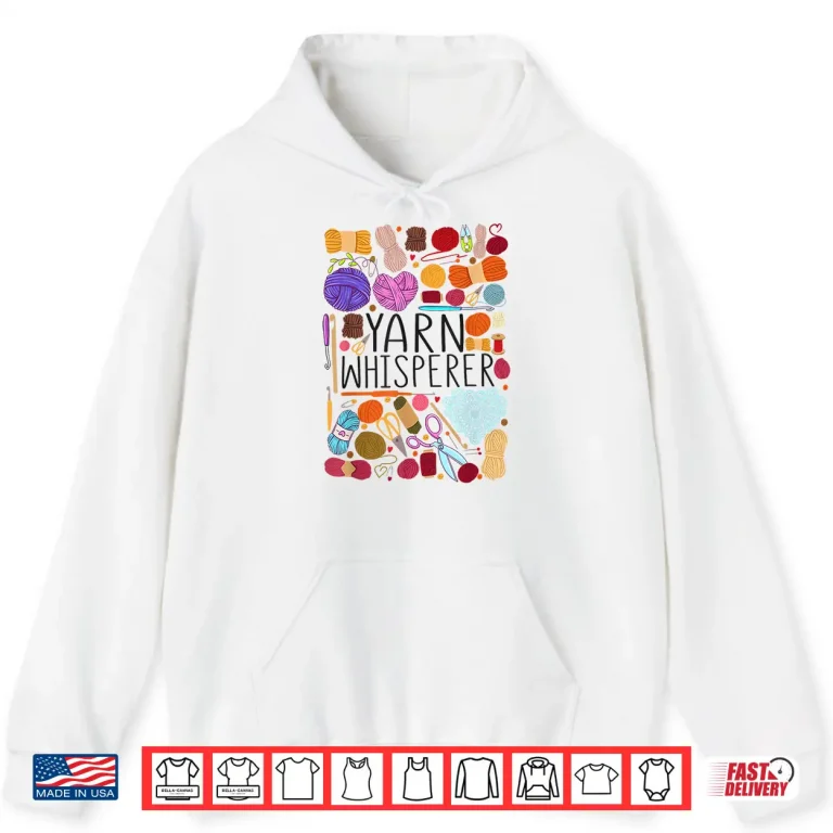 Hoodie Professional Identity Crocheting Yarn Yarn Whisperer Graphic Shirt