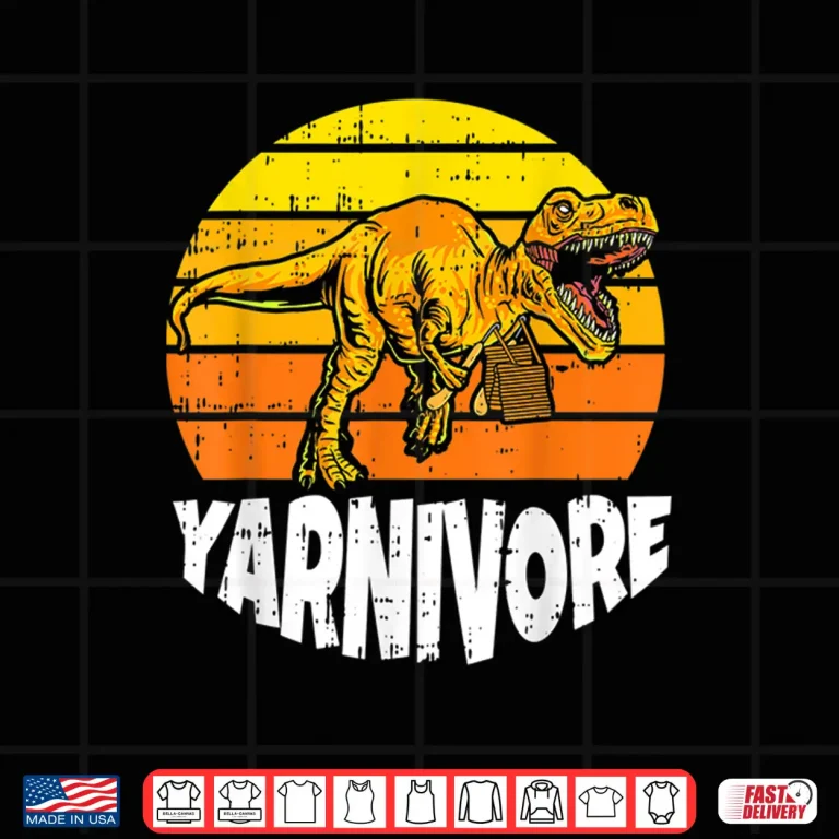 Design Dinosaur Dino Design Yarnivore Crochet Knitting Crocheting Shirt
