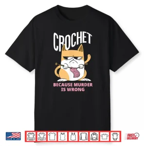 Professional Athletic Crochet Crocheting Modern Graphic Apparel Shirt