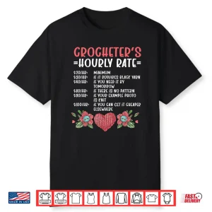 Professional Athletic Crochet Yarn Crocheting Modern Graphic Apparel Shirt