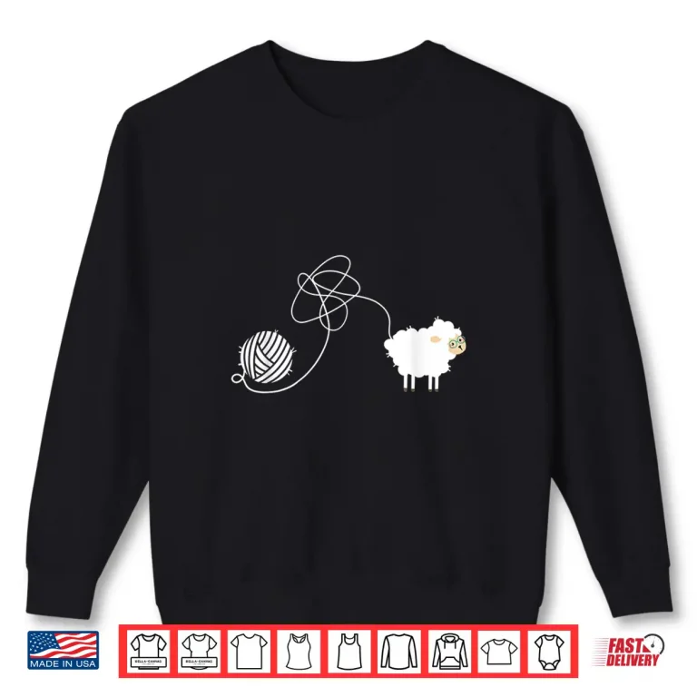 Sweatshirt Professional Athletic Crochet Knitter Knitting Lover Crocheting Sheep Shirt