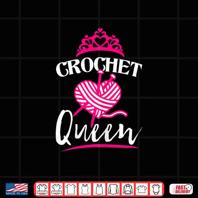 Design Professional Queen Design Crochet Lover Crocheters Modern Gift Shirt