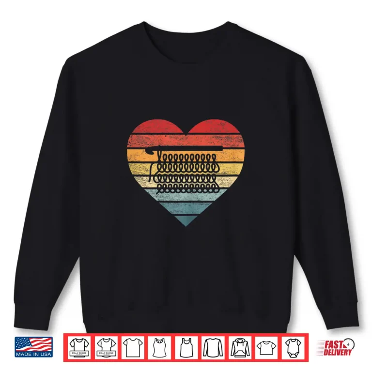 Sweatshirt Retro Sunset Hook Crochet Lovers Crocheter Crocheting Vintage Shirt