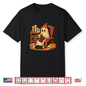 Retro Boo Ghost Yarn Crochet Knitting Halloween Spooky Shirt