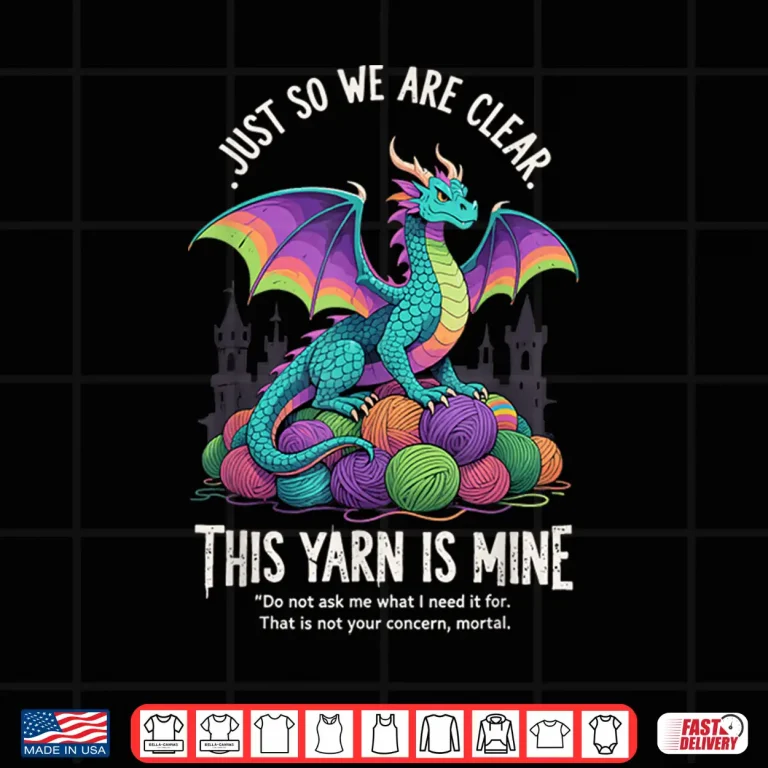 Design Vintage Funny Yarn Dragon Knitting Crochet Lover Shirt