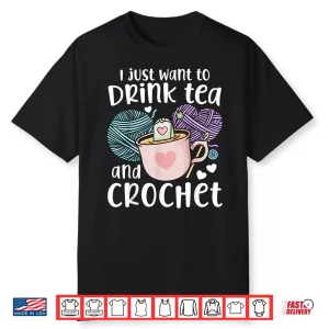 Professional Aesthetic Crocheting Crochet Modern Graphic Apparel Shirt