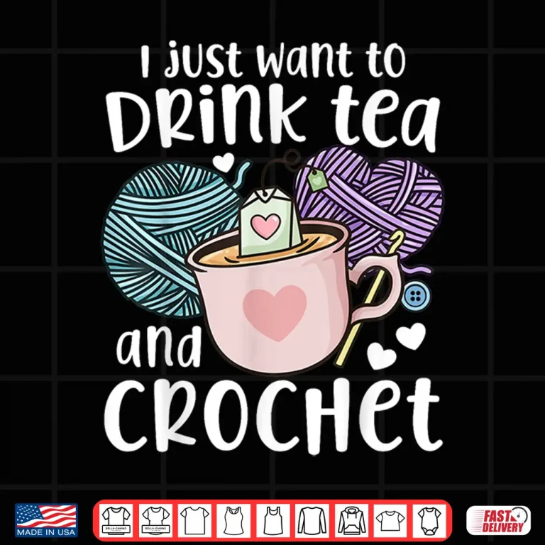Design Professional Aesthetic Crocheting Crochet Modern Graphic Apparel Shirt