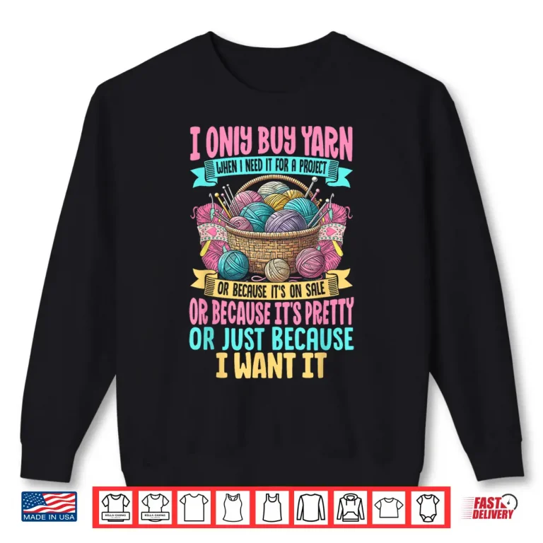 Sweatshirt Professional Art Knitting Yarn Crochet Lovers Humor Funny Shirt