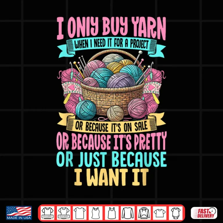 Design Professional Art Knitting Yarn Crochet Lovers Humor Funny Shirt
