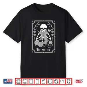 Professional Tarot Card The Knitter Modern Graphic Apparel Shirt
