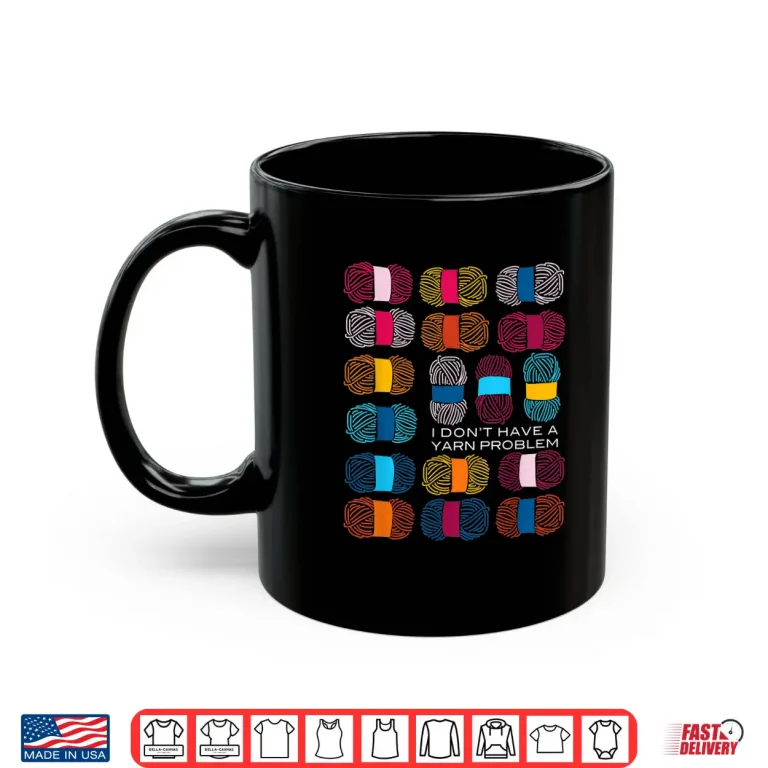 Mug Professional Gift Yarn Collecting Knitting Crocheting Modern Shirt