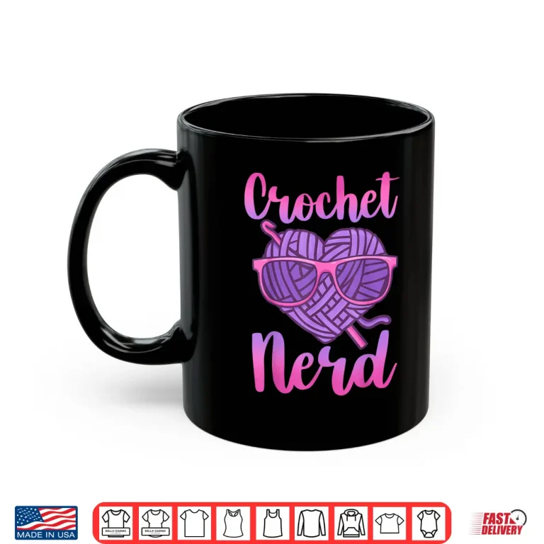 Mug Professional Nerd Design Crochet Crocheting Modern Graphic Apparel Shirt