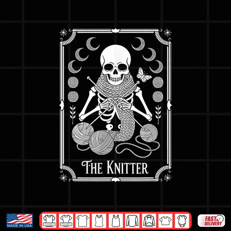 Design Professional Tarot Card The Knitter Modern Graphic Apparel Shirt