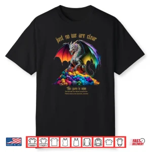 Yarn Is Mine Dragon Knitting Craft Lover Humor Funny Shirt
