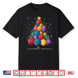 Christmas Tree Professional Yarn Holiday Seasonal Graphic Shirt