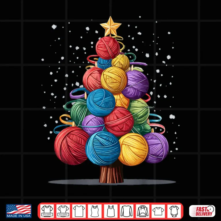 Design Christmas Tree Professional Yarn Holiday Seasonal Graphic Shirt