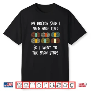 Professional Fiber Joke Knitting Yarn Crochet Humor Gift Shirt