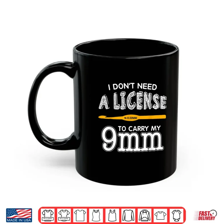 Mug Nine Millimeter Hook Knitting Crochet Yarn Craft Lover Gift Shirt