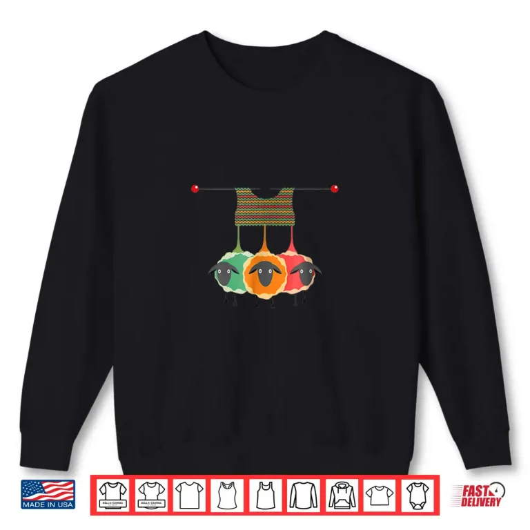Sweatshirt Professional Yarn Gift Knitting Knitters Modern Graphic Apparel Shirt