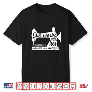 Sewing Machine Faith Jesus Quilting Crocheting Christian Shirt